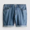 Slim-Fit-Jeansshorts mit mittlerer Leibhöhe Slim-Fit-Jeansshorts mit mittlerer Leibhöhe