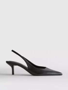Slingback-High Heels aus Kunstleder