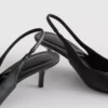 Slingback-High Heels aus Kunstleder