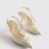 Slingback-High Heels aus Mesh mit breiter Passform
