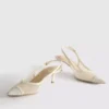Slingback-High Heels aus Mesh mit breiter Passform