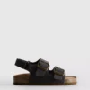 Slingback-Sandalen mit doppelten Schnallenriemen