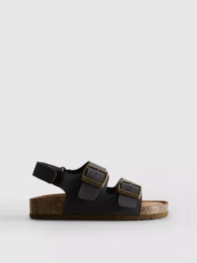 Slingback-Sandalen mit doppelten Schnallenriemen