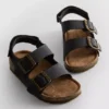 Slingback-Sandalen mit doppelten Schnallenriemen