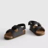 Slingback-Sandalen mit doppelten Schnallenriemen