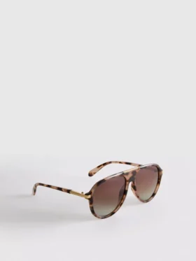 Sonnenbrille im Pilotenstil mit Metallverzierung