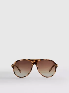 Sonnenbrille im Pilotenstil mit Metallverzierung