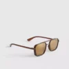 Sonnenbrille mit eckigem Rahmen