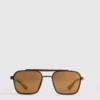 Sonnenbrille mit eckigem Rahmen