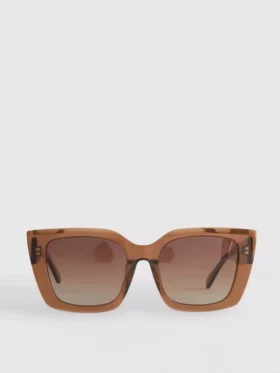 Sonnenbrille mit eckigem Rahmen