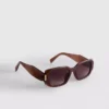 Sonnenbrille mit eckigem Rechteckrahmen Sonnenbrille mit eckigem Rechteckrahmen