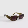 Sonnenbrille mit eckigem Rechteckrahmen Sonnenbrille mit eckigem Rechteckrahmen