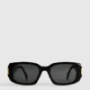 Sonnenbrille mit eckigem Rechteckrahmen Sonnenbrille mit eckigem Rechteckrahmen