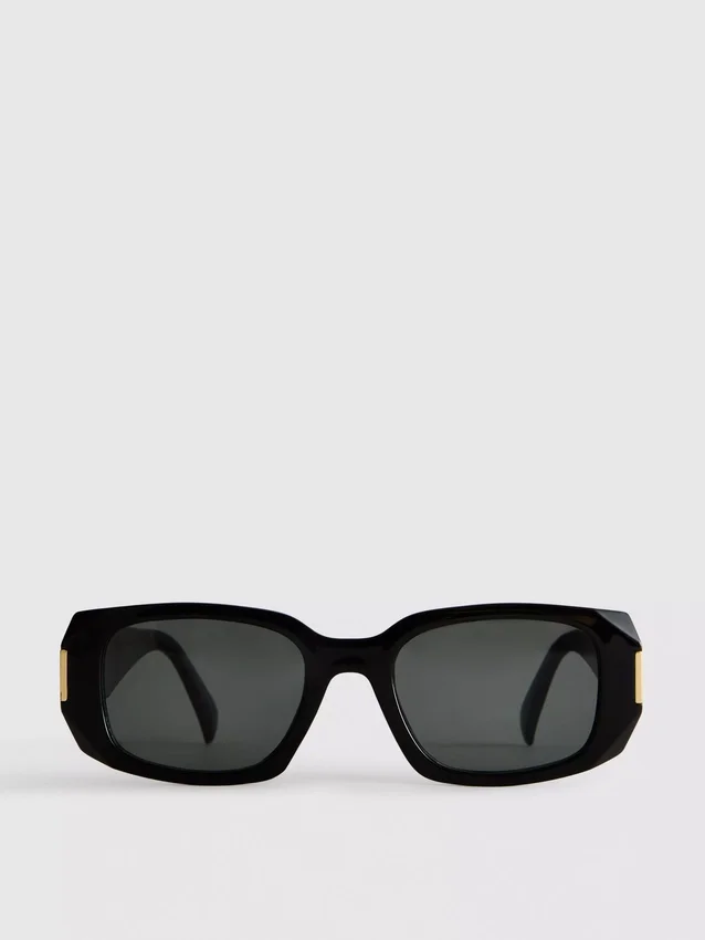 Sonnenbrille mit eckigem Rechteckrahmen Sonnenbrille mit eckigem Rechteckrahmen