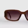 Sonnenbrille mit eckigem Rechteckrahmen Sonnenbrille mit eckigem Rechteckrahmen