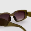 Sonnenbrille mit eckigem Rechteckrahmen Sonnenbrille mit eckigem Rechteckrahmen
