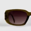 Sonnenbrille mit eckigem Rechteckrahmen Sonnenbrille mit eckigem Rechteckrahmen