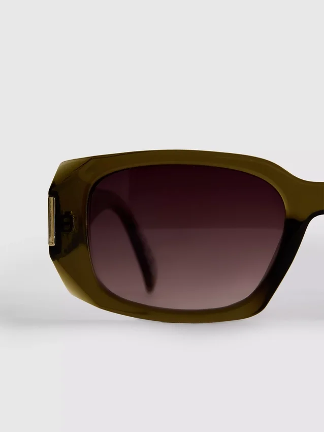 Sonnenbrille mit eckigem Rechteckrahmen Sonnenbrille mit eckigem Rechteckrahmen