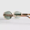 Sonnenbrille mit geometrischem Metallrahmen Sonnenbrille mit geometrischem Metallrahmen