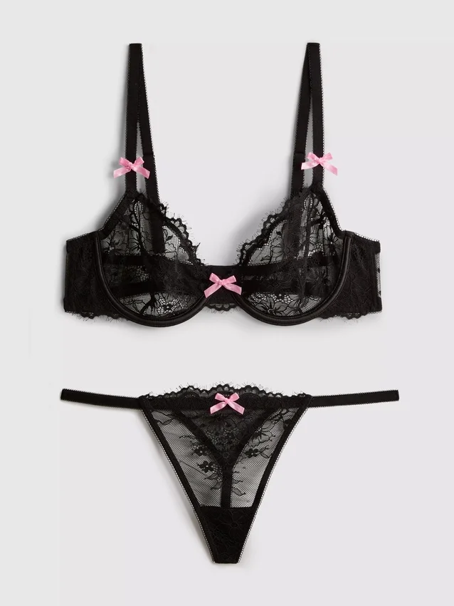 Spitzen-Dessous-Set mit Bügel Spitzen-Dessous-Set mit Bügel