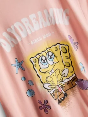 SpongeBob Schwammkopf-Charakter-Schlafanzug aus Baumwolle