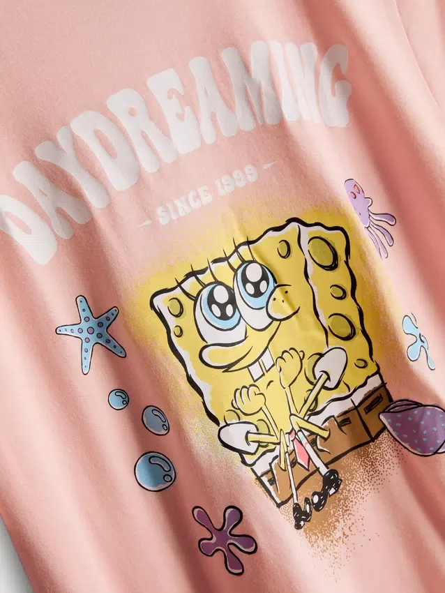 SpongeBob Schwammkopf-Charakter-Schlafanzug aus Baumwolle SpongeBob Schwammkopf-Charakter-Schlafanzug aus Baumwolle