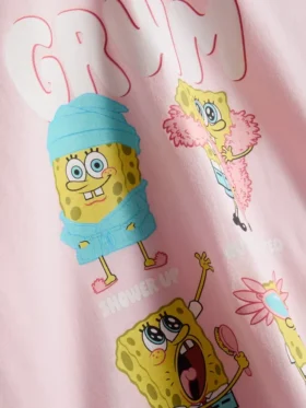 SpongeBob Schwammkopf-Schlafanzug mit Aufdruck