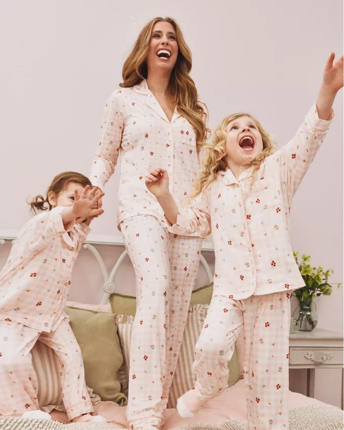 Stacey Solomon Boyfriend-Schlafanzug im Gingham-Muster Stacey Solomon Boyfriend-Schlafanzug im Gingham-Muster