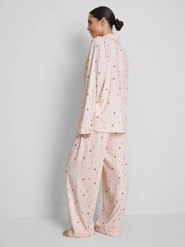 Stacey Solomon Boyfriend-Schlafanzug im Gingham-Muster Stacey Solomon Boyfriend-Schlafanzug im Gingham-Muster