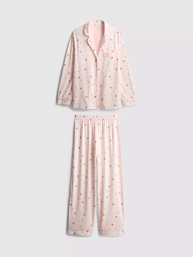 Stacey Solomon Boyfriend-Schlafanzug im Gingham-Muster Stacey Solomon Boyfriend-Schlafanzug im Gingham-Muster