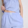 Stacey Solomon – gewebte Baumwoll-Schlafanzug-Shorts Stacey Solomon – gewebte Baumwoll-Schlafanzug-Shorts