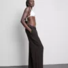Strandhose aus Baumwolle mit weitem Bein Strandhose aus Baumwolle mit weitem Bein