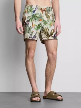 Strandshorts mit Dschungel-Struktur Strandshorts mit Dschungel-Struktur