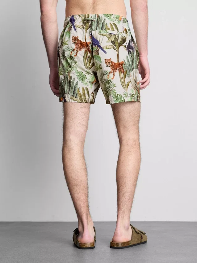 Strandshorts mit Dschungel-Struktur Strandshorts mit Dschungel-Struktur
