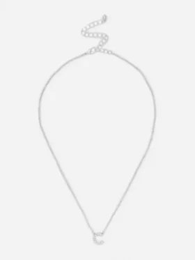 Strass-Initialen-Halskette