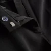 Stretch-Hose mit Falten und mittlerer Leibhöhe