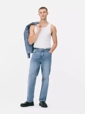 Stretch-Jeans mit geradem Bein