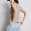 Stretch-Trägertop mit hohem Baumwollanteil