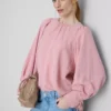 Strukturierte Bluse mit Ballonärmeln Strukturierte Bluse mit Ballonärmeln