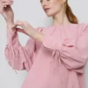 Strukturierte Bluse mit Ballonärmeln Strukturierte Bluse mit Ballonärmeln