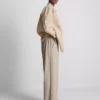 Strukturierte Hose mit weitem Bein Strukturierte Hose mit weitem Bein