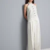 Strukturierte Hose mit weitem Bein Strukturierte Hose mit weitem Bein