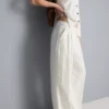 Strukturierte Hose mit weitem Bein Strukturierte Hose mit weitem Bein