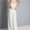 Strukturierte Hose mit weitem Bein Strukturierte Hose mit weitem Bein