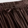 Strukturierte Hose mit weitem Bein und Kordelzug Strukturierte Hose mit weitem Bein und Kordelzug