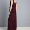 Strukturierte Satin-Hose mit geradem Bein Strukturierte Satin-Hose mit geradem Bein