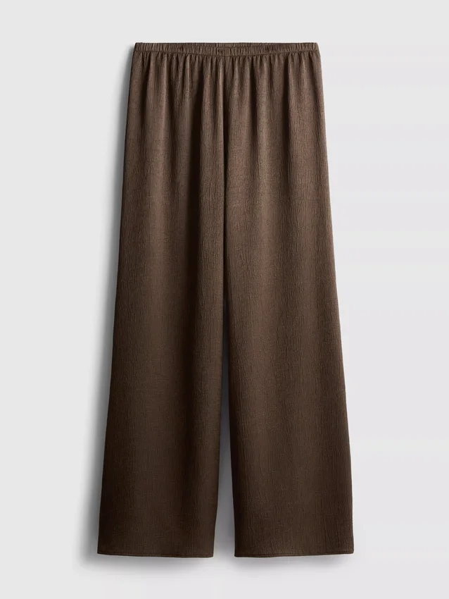 Strukturierte Satin-Hose mit geradem Bein Strukturierte Satin-Hose mit geradem Bein