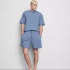 Strukturierte Schlafanzug-Shorts mit Kordelzug Strukturierte Schlafanzug-Shorts mit Kordelzug
