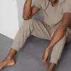 Strukturierte Schlafhose mit Streifen Strukturierte Schlafhose mit Streifen