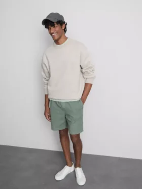 Strukturierte Shorts mit Kordelzug